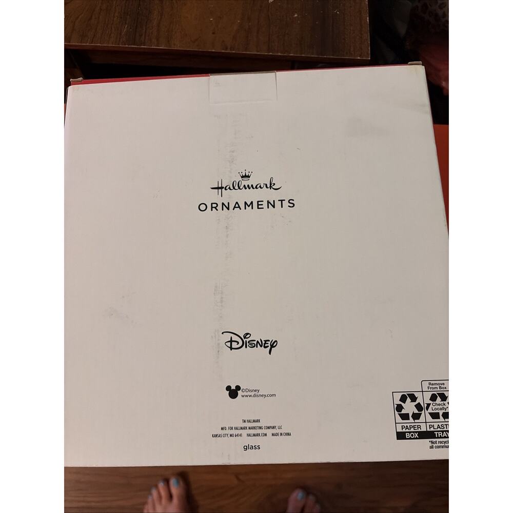 Disney Hallmark Ornaments Minnie Mickey Mouse Ears Christmas Glass 4-Pack NEW - Picture 5 of 5